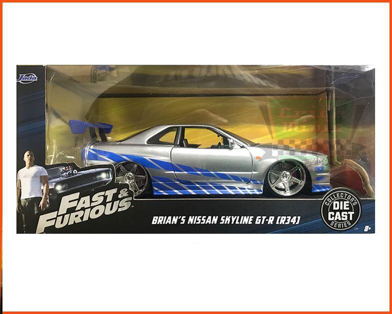 Jada Nissan Skyline GT-R 2002 - Velozes e Furiosos - escala 1/24